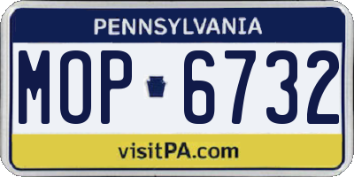 PA license plate MOP6732
