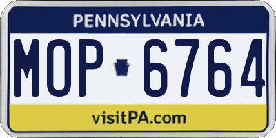 PA license plate MOP6764