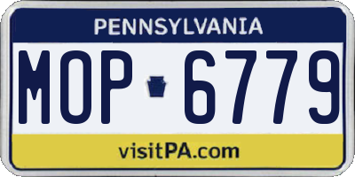 PA license plate MOP6779