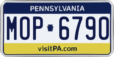 PA license plate MOP6790