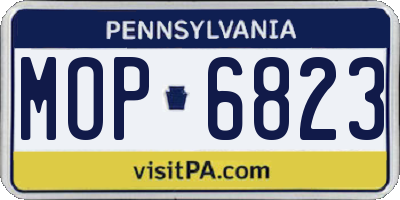 PA license plate MOP6823