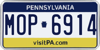 PA license plate MOP6914