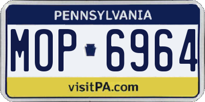 PA license plate MOP6964