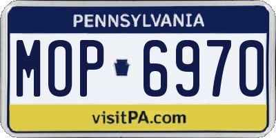 PA license plate MOP6970