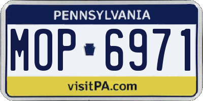 PA license plate MOP6971