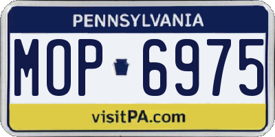 PA license plate MOP6975