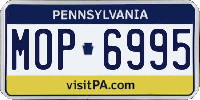 PA license plate MOP6995