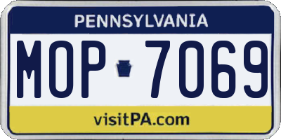 PA license plate MOP7069