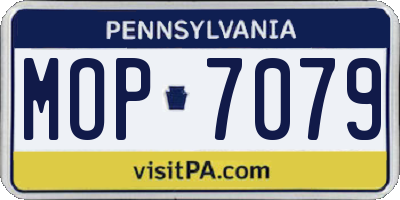 PA license plate MOP7079