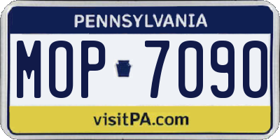 PA license plate MOP7090