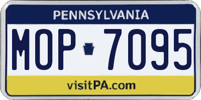 PA license plate MOP7095
