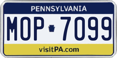 PA license plate MOP7099