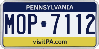 PA license plate MOP7112