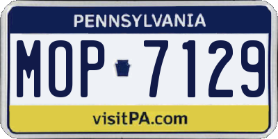 PA license plate MOP7129