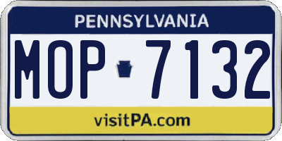 PA license plate MOP7132