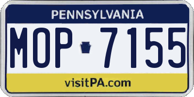 PA license plate MOP7155