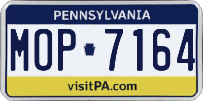 PA license plate MOP7164