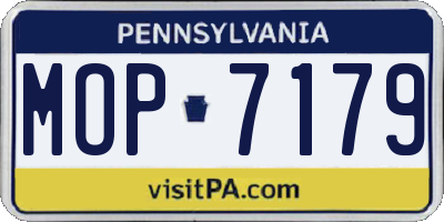 PA license plate MOP7179