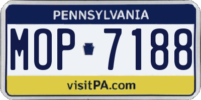PA license plate MOP7188