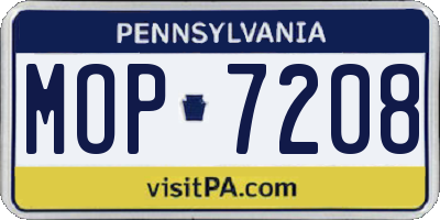 PA license plate MOP7208