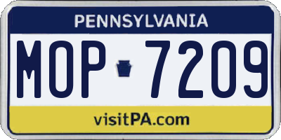PA license plate MOP7209