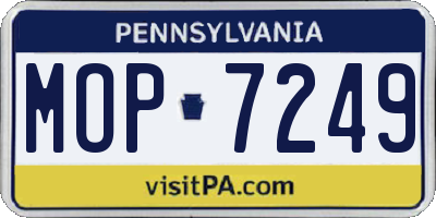 PA license plate MOP7249