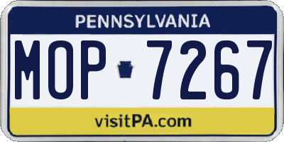 PA license plate MOP7267