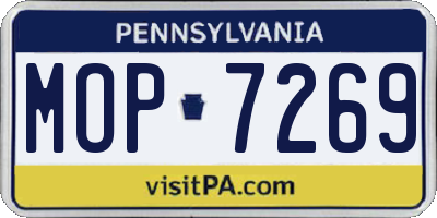 PA license plate MOP7269