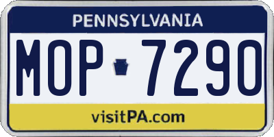 PA license plate MOP7290