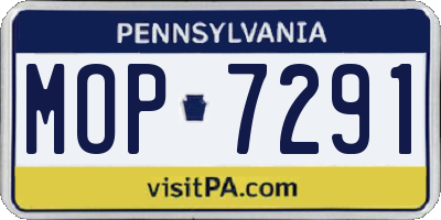 PA license plate MOP7291