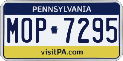 PA license plate MOP7295