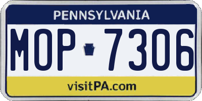 PA license plate MOP7306