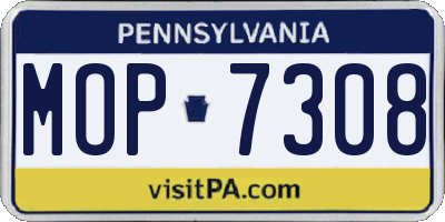 PA license plate MOP7308