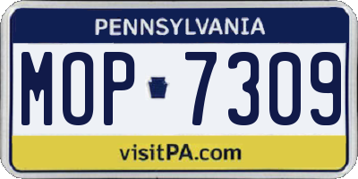 PA license plate MOP7309
