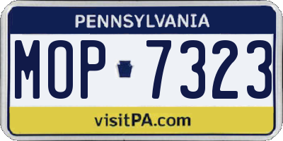 PA license plate MOP7323