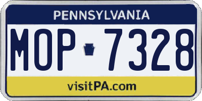PA license plate MOP7328