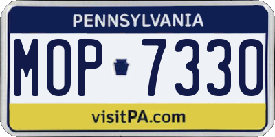PA license plate MOP7330