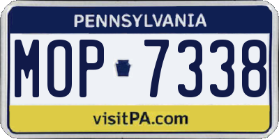 PA license plate MOP7338