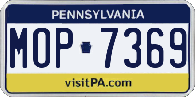 PA license plate MOP7369