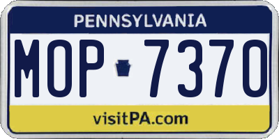 PA license plate MOP7370