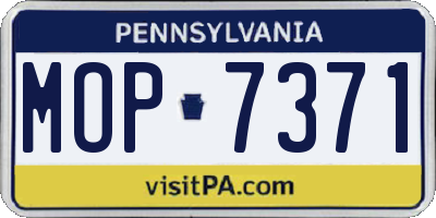 PA license plate MOP7371