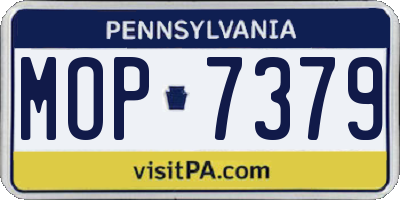 PA license plate MOP7379