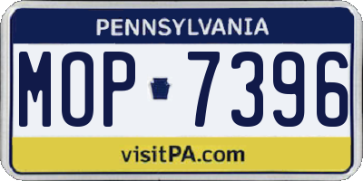 PA license plate MOP7396