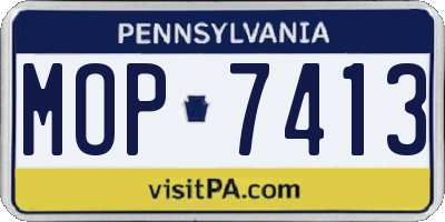 PA license plate MOP7413