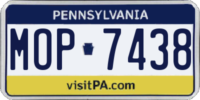 PA license plate MOP7438