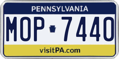PA license plate MOP7440