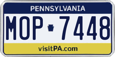 PA license plate MOP7448