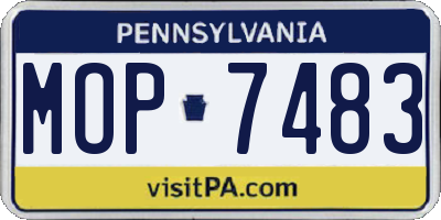 PA license plate MOP7483