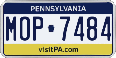 PA license plate MOP7484