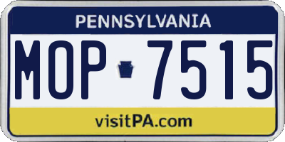 PA license plate MOP7515